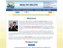 Tablet Screenshot of healthdelite.com